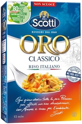 Riso Scotti - Riso Oro Classico - Parboiled Riso per Risotto e Insalate - 1 kg