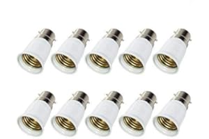 Elinkume 10 Pack B22-E27 Socket Converter LED Douille de lampe E27 pieds de lampes [Classe énergétique A++]