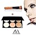 VALUE MAKERS 6 Colour Contour Kit - Face Contour Palette - Bronzing Powder Palette - Beauty Professional Make Up Foundation Palette - Cosmetic Natural Colour Pressed Powder - Highlight and Contour Palette + Makeup Foundation Brush (6 Colour+Brush)
