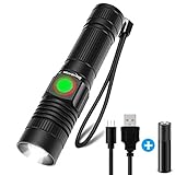 ▶ Rechargeable: Se puede cargar por cable USB (incluido), lo que significa que puede cargarlo por power bank y es perfecto para camping, senderismo, conducción, espeleología, caza, equitación, pesca y así sucesivamente.