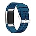 Produktbild BZLine Für Fitbit Charge 2 Armband, Leichtes lüften lüften Armband Weiches Silikon-Bügel für Fitbit Charge 2 Unisex Armband zur Herzfrequenz und Fitnessaufzeichnung (Blau)