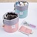 HOYOFO Large Capacity Waterproof Drawstring Cosmetic Travel Pouch Wash Bag Organizer Holder,Blue