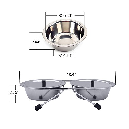 Raised-Pet-Bowls-PYRUS-Elevated-Double-Stainless-Steel-Round-Shape-Food-and-Water-Bowl-Feeder-with-Non-slip-Stand-for-dogs-cats-and-other-animal