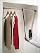 Produktbild Kleiderlift verstellbar Garderoben-Lift Wardrobelift Schrank - Servetto | Kleider-Lüfter klappbar schwarz - vernickelt | breiten-verstellbar 440-610 mm | 1 Stück - Kleiderstange ausklappbar