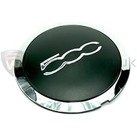 SHLPDFM Lot de 4 cache moyeux avec bord chromé pour F i a t 500 SHLPDFM Lot de 4 cache moyeux avec bord chromé pour F i a t 500