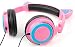 Produktbild DuraGadget Katzen Kopfhörer für Lexibook Barbie Tablet | Lexibook Tablet Kids MFC142FR | Lexibook Tablet Master 3 MFC163FR | Lexibook Tablet Kids MFC142FR | Lexibook Ultra 3X Kinder Tablet PCs (Katzen-Design, blau-rosa)