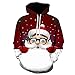 Produktbild Modaworld Mens 29D Printed Christmas Pullover Langarm-Kapuzenpulli Tops Bluse Xmas Hoodie Männer Cap Frauen Sweatshirt Herren Mantel Outwear Sweatjacke Sweater Parka Mantel Pulli Jacke Hooded