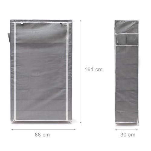 Relaxdays Zapatero Valentin, Estructura de Acero, Cubierta de Tela