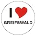 Produktbild I Love GREIFSWALD Laptopaufkleber Laptopskin 210x210 mm rund
