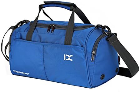 IX KIDS Sports Bag Small Duffel Waterproof with Shoe Compartment and Wet Pocket (Blue)