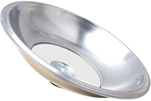 Luxshiny Cuccia per barbecue in acciaio inox, coperchio rotondo con manico e finestra trasparente, accessorio per barbecue per lavastoviglie da 28 cm