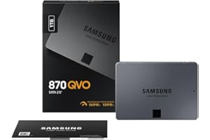 Samsung 870 QVO 2 TB SATA 2.5 Inch Internal Solid State Drive (SSD) (MZ-77Q2T0), Black