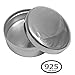 Price comparison product image Baby's First Tooth and Curl Box, Pill Box Round 3.5 cm 2 Pieces Silver 925 in Top Quality Product