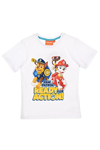 Preisvergleich Produktbild TS KURZE ÄRMELS PAW PATROL WEISS 5 J
