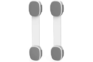 CALMYOTIS Verrous de Sécurité pour Enfant - Verrous pour Placards avec Adhésif Puissant de 3M, Sans Vis ni Trou - Sécurité Enfant pour Meubles, Cuisine, Four, Tiroirs, Lave-vaisselle, Réfrigérateur - Pack de 2