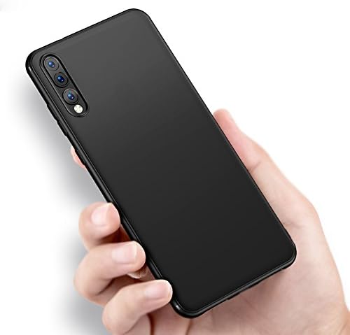 Vooway Black Slim Soft TPU Silicone Case Thin Cover + Screen Protector For Huawei P20 Pro (6.1") MS50163