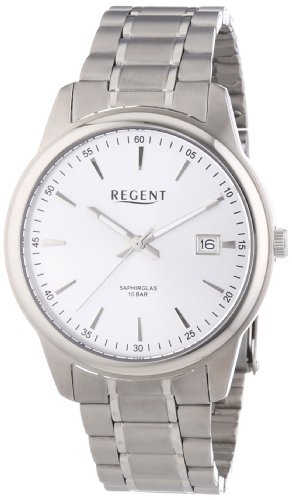 Regent Herren-Armbanduhr XL Analog Quarz Titan 11090308 Regent Herren-Armbanduhr XL Analog Quarz Titan 11090308