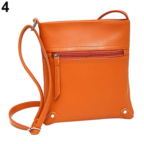 LBOJA Simple Women Faux Leather Travel Daily Cross Body Shoulder Messenger Bag Gift - Red
