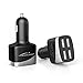 Price comparison product image KabelDirekt 9.6A/48W/18V 4-Port USB Rapid Car Charger for Apple, Samsung and other devices, black – PRO Series