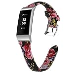 Happy Event Drucken von Lederersatzteilen für Armbänder für Fitbit Charge 3 (A)