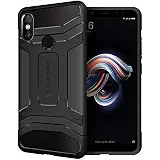KAPAVER® Rugged Back Cover Case for Xiaomi Redmi Note 5 Pro MIL-STD 810G Officially Drop Tested Solid Black Shock Proof Slim Armor Patent Design (Only for Redmi Note 5 Pro)