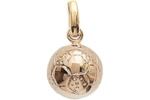 NKlaus Original Pendentif chaîne plaqué or ballon de foot 10mm 5113