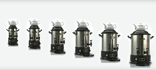 IMZA Wasserkocher Teebereiter Teemaschine (8 Liter, ca. 80 Gläser, geeignet für gewerbliche Verwendung) / 1700 Watt/ aus rostfreiem Cr-Ni-Edelstahl/ inkl. Sieb/ Maße: 47x32x31 cm - 3