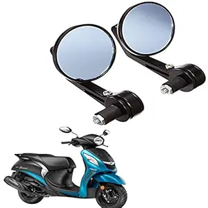 RWT Rear View Round Mirror Bar Grip Edge MirrorFor Yamaha Fascino
