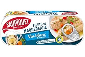 EPICERIE SALÉE SAUPIQUET - Filets Maquereaux Vin Blanc Et Aromates 176G - Lot De 4