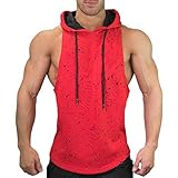 Moserian Herren Spotted Snowflake Sportweste Mit Kapuze Splice Große, Offene Gabelweste