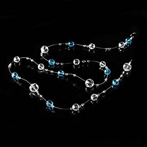 RiseSun 1M Design Kristall Kette Türvorhang Raumteiler Perlenvorhang klar durchsichtig Hochzeit Deko (Amber x10) - 3