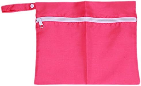 Winstory Travel Baby Wet and Dry Cloth Diaper Organizer Bag Waterproof Buggy Stroller Mummy Bag Outdoor (Rose Pink)