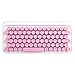 Produktbild BOHENG Tastatur, Dood-Bluetooth-mechanische Tastatur, drahtlose komplexe Tastatur für iPad Tablet Apple MAC, 79 Tasten, Hintergrundbeleuchtung Schreibmaschine,Pink