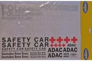 Dekorbogen Safety car Polizei ADAC Notarzt Feuerwehr Aufkleber Carson 69080