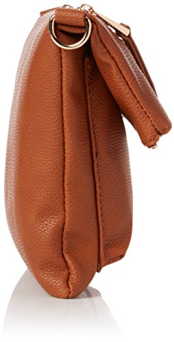 New Look Women's Zip Foldover Cross-Body Bag Beige (Tan)