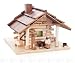 Produktbild Räuchermann Räucherhaus Freiberger Hütte mit Kettensäger Breite x Höhe x Tiefe 13 cmx10 cmx17 cm NEU Erzgebirge Rauchmann Räucherfigur