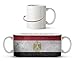 Produktbild Ägyptische Flagge als Motivetasse 300ml, aus Keramik weiß, wunderbar als Geschenkidee oder ihre neue Lieblingstasse.