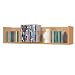 Produktbild Wandregal Wandboard Hängeregal Bücherregal CD DVD Regal Rack Ablage Flur 3 Fächer Badregal in Buche 75 x 18 x 18 cm (Buche)