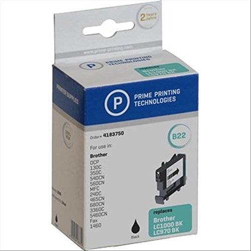Preisvergleich Produktbild Prime Printing 4183750 Tintenpatrone für Brother LC1000BK, schwarz