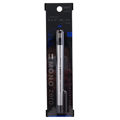 Tombow Mono Zero Eraser – 2.5 mm x 5 mm – Rectangle – Silver Body - 2