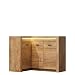 Produktbild Mirjan24  Eckkommode Indiano I-15O, Kommode, Mehrzweckschrank Anrichte Diele Flur Esszimmer (Esche Hell, mit warmweißer LED-Beleuchtung)