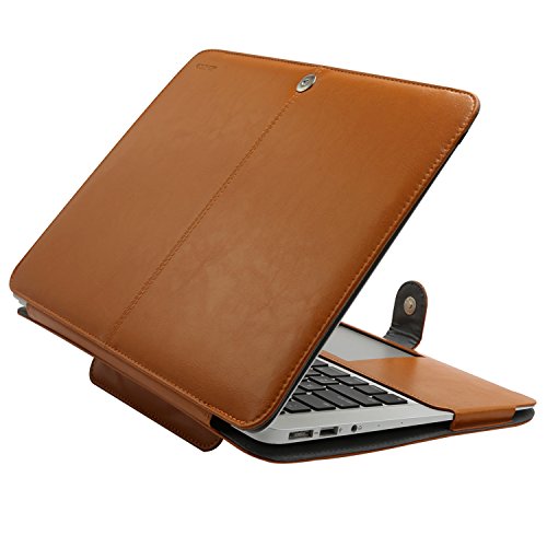 MOSISO MacBook Air 13 H  lle Case  Premium Qualit  t PU Leder Schlanke Schutzh  lle Tasche Cover f  r MacBook Air 13 Zoll  A1369   A1466   Hellbraun