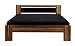Produktbild Avanti Trendstore - Bettgestell, Ohne Lattenrost & Matratze, 145x68x204 cm, Walnuss/Schwarz Dekor