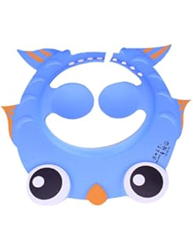 QHGstore Baby-justierbares sicheres Shampoo-Dusche-Baden-weiche Kappe mit Gehörschutz Rosa