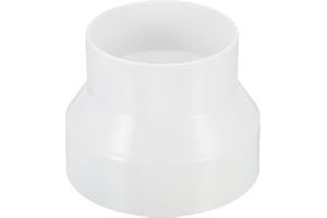 PATIKIL 10 cm till 7,6 cm kanalreducerare, kanalanslutning kanalinline-adapter inkrämmare ABS-plast ventil för HVAC uppvärmni
