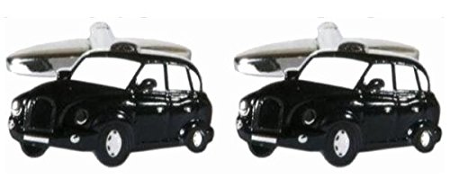 Taxi (London Black Cab) - Rhodium plate Cufflinks. A great pair of cufflinks or Tie Clip as shown in the image The for some one special.