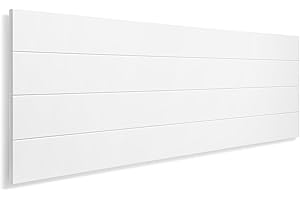 SUENOSZZZ-ESPECIALISTAS DEL DESCANSO Cabecero de Cama de Madera TREVINCA Color Blanco para Pared. Cabecero de Tablas Horizontales. Estilo Vintage, para Camas de 135