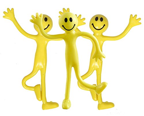 StressCHECK 3 x Hombre Amarillo Elastico Smiley Socorro de Estrés ADHD Autismo