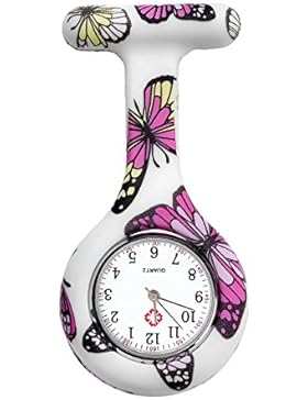 JSDDE Clip Uhr Silikon Krankenschwesteruhr Schwesternuhr Pflegeruhr Kitteluhr Hängeuhr Taschenuhr Artzuhr Tunika...