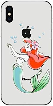 NEW DISNEY PRINCESSES TRANSPARENT CLEAR TPU SOFT CASE FOR APPLE IPHONE X - ARIEL 4